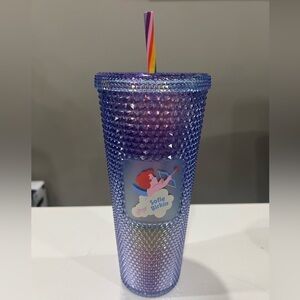 Starbucks Purple Studded Tumbler with Rainbow Straw